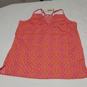 Mud Pie Pink and Orange Camisole.Size S. New With Tags .